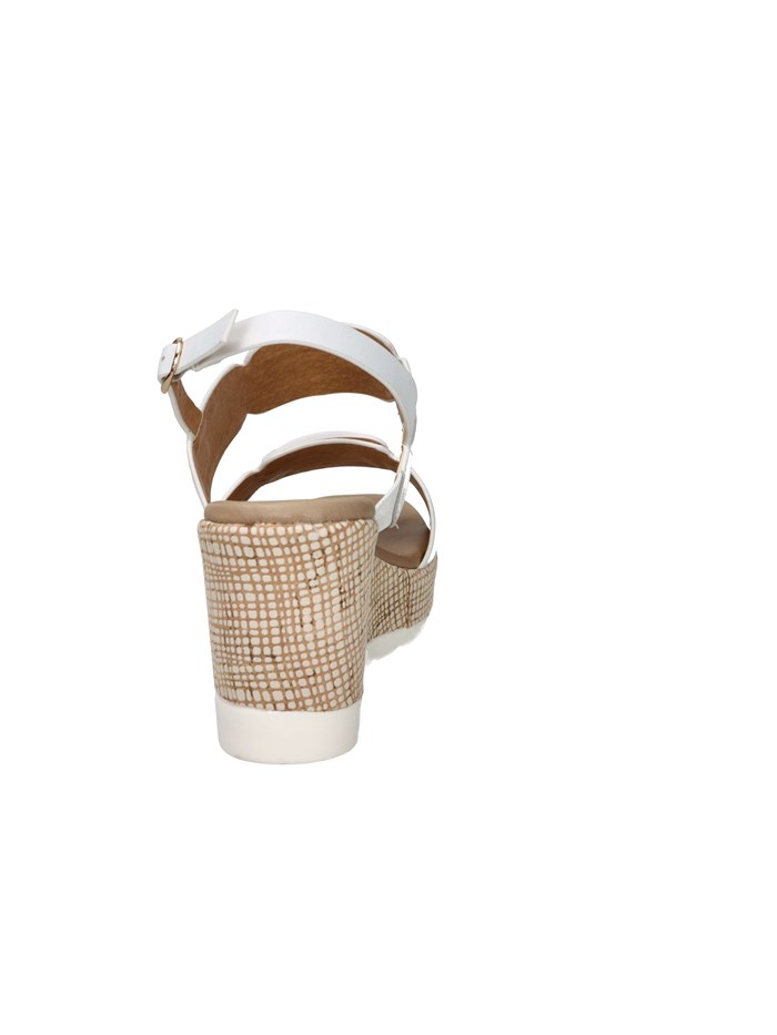 SANDALI CON ZEPPA 51229-E5 BIANCO