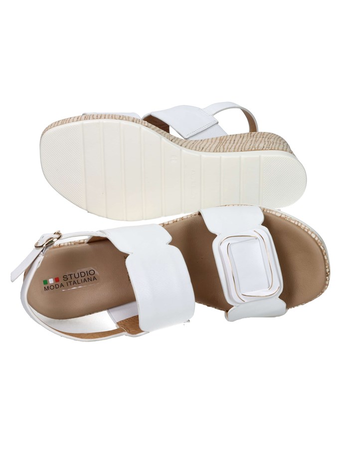 SANDALI CON ZEPPA 51229-E5 BIANCO