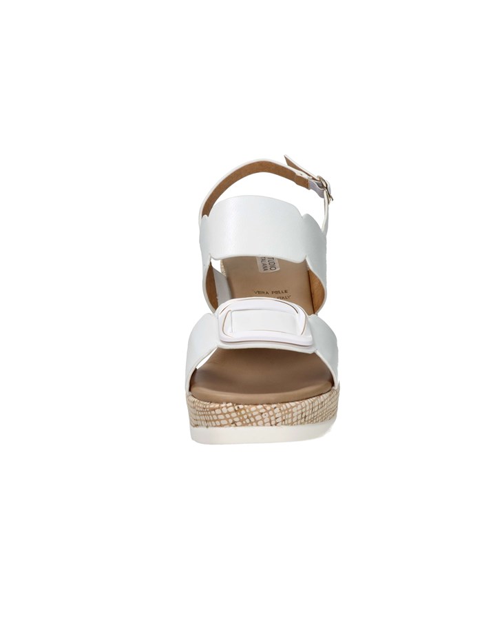 SANDALI CON ZEPPA 51229-E5 BIANCO