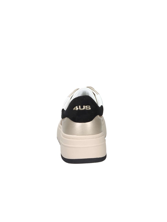 SNEAKERS BASSA 4BX104 BIANCO/ORO