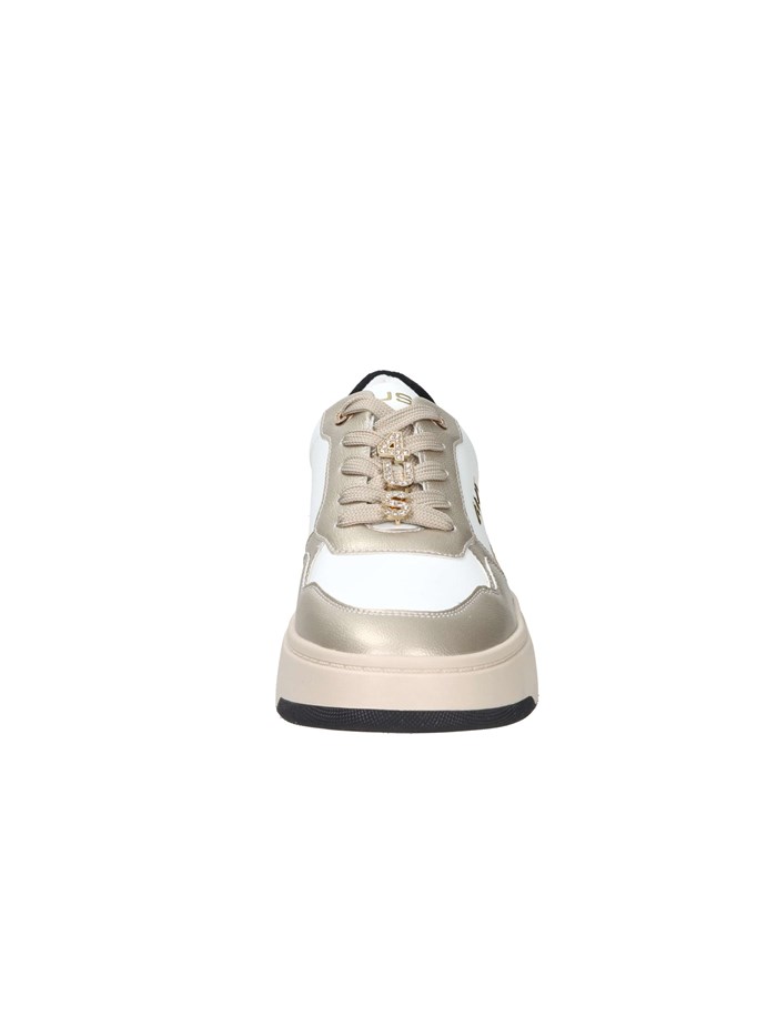 SNEAKERS BASSA 4BX104 BIANCO/ORO