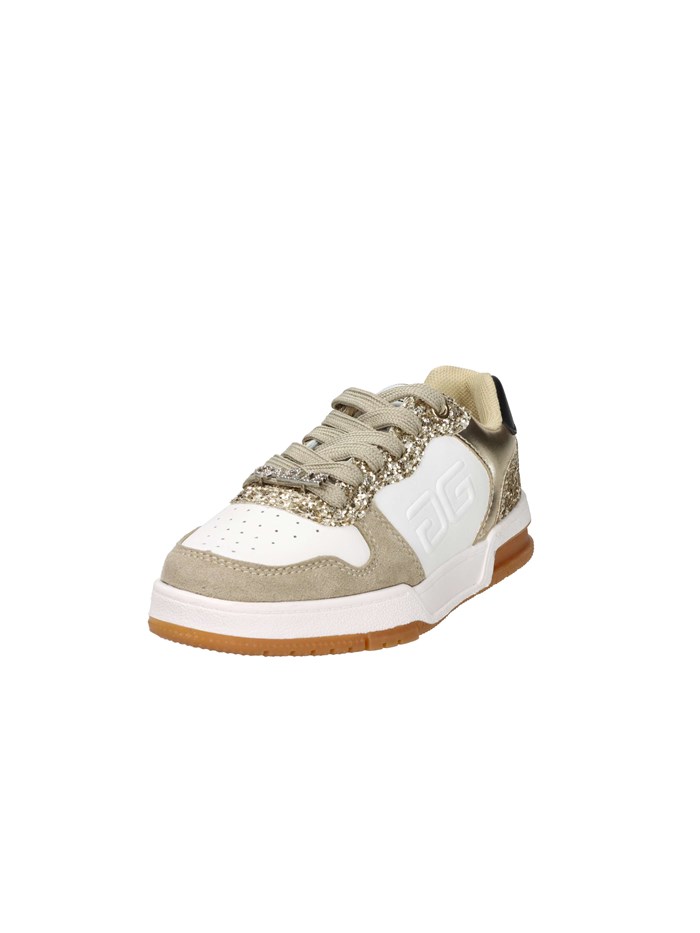 SNEAKERS BASSA GS0071L BIANCO/ORO