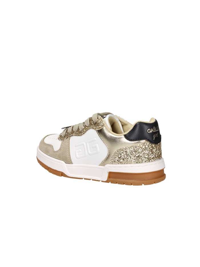 SNEAKERS BASSA GS0071L BIANCO/ORO