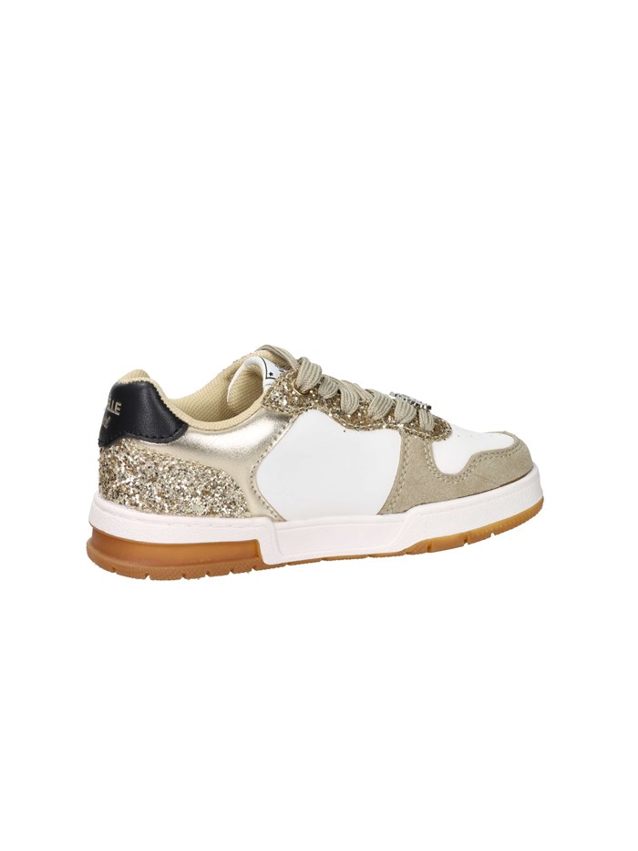 SNEAKERS BASSA GS0071L BIANCO/ORO