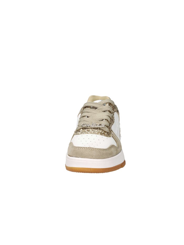 SNEAKERS BASSA GS0071L BIANCO/ORO