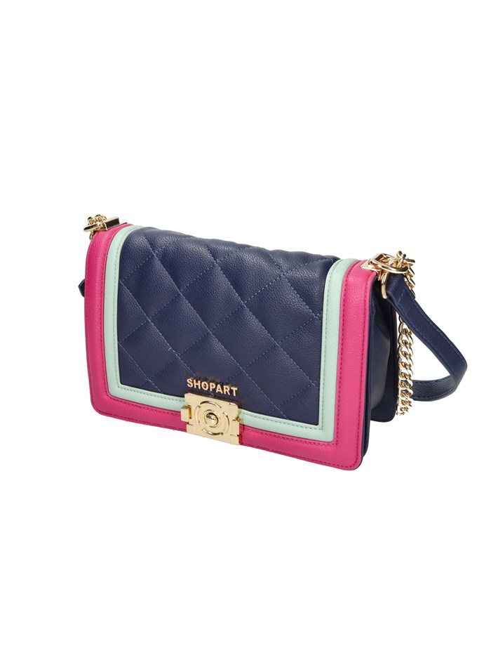 BORSA A SPALLA SAAF241119 BLU/FUXIA