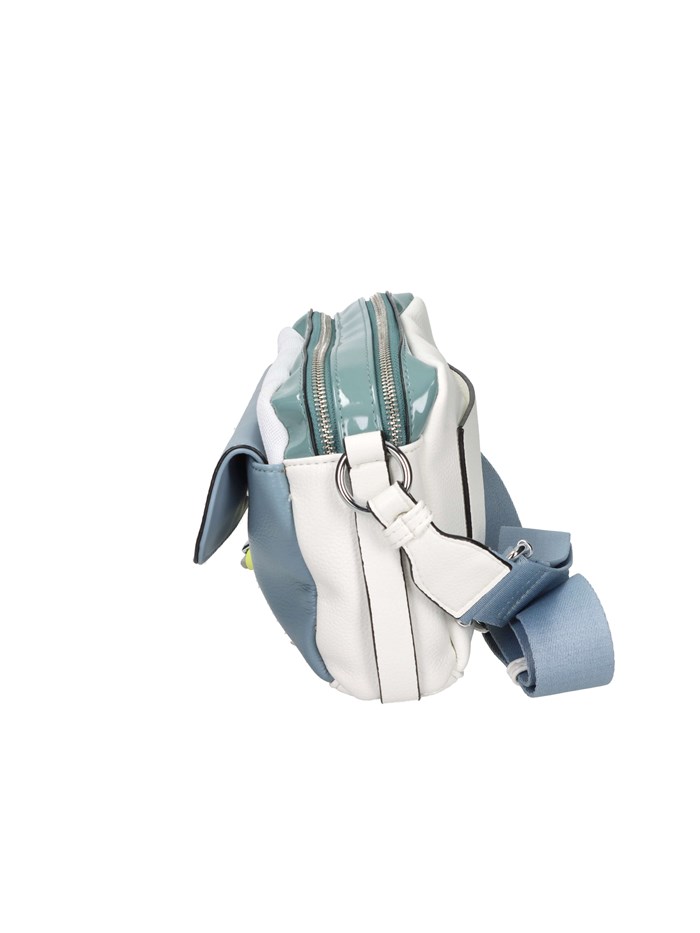 BORSA A TRACOLLA 184400 BIANCO/CELESTE