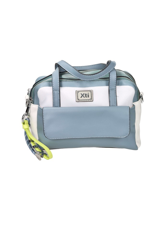 BORSA A MANO 184401 BIANCO/CELESTE