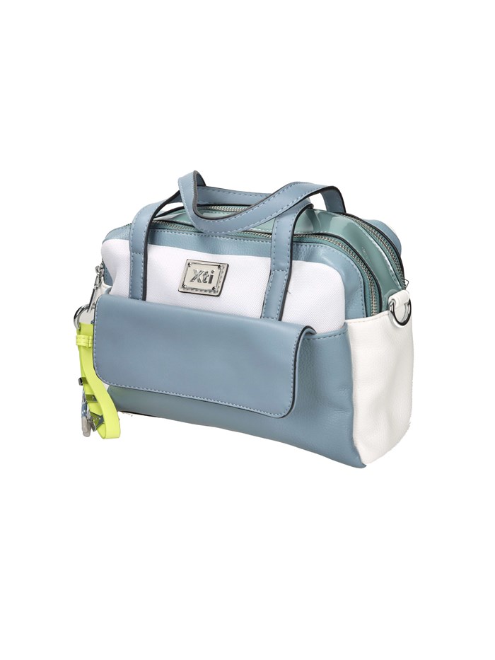 BORSA A MANO 184401 BIANCO/CELESTE