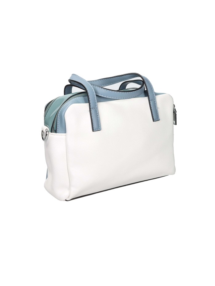 BORSA A MANO 184401 BIANCO/CELESTE