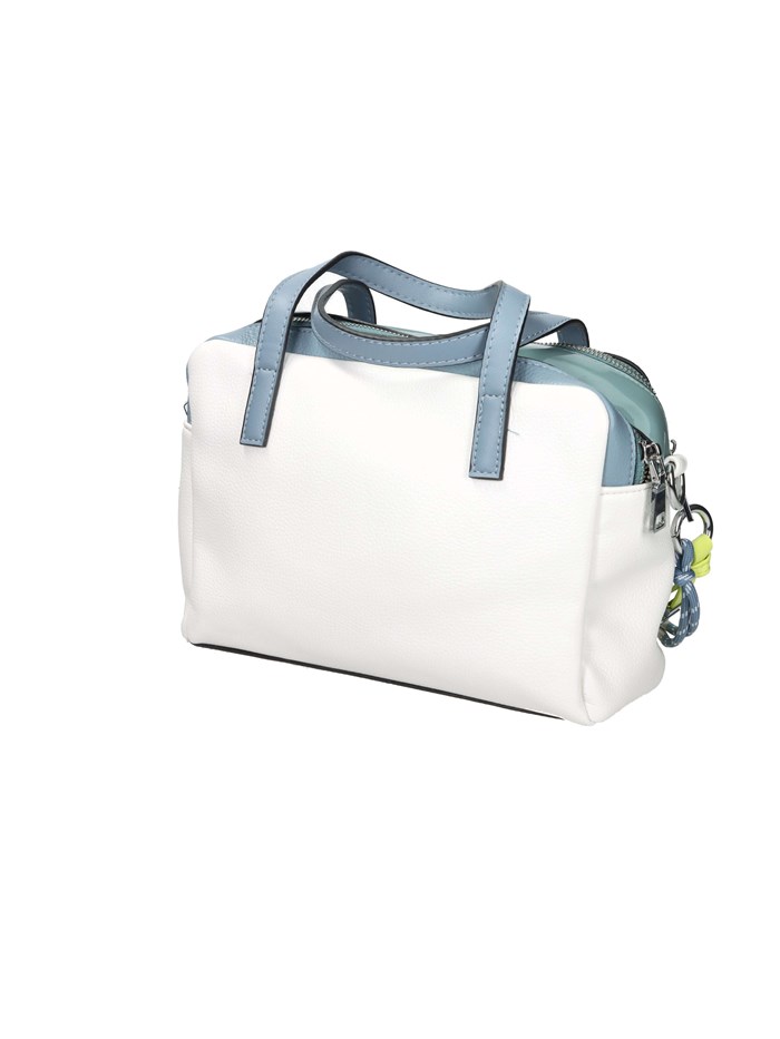 BORSA A MANO 184401 BIANCO/CELESTE