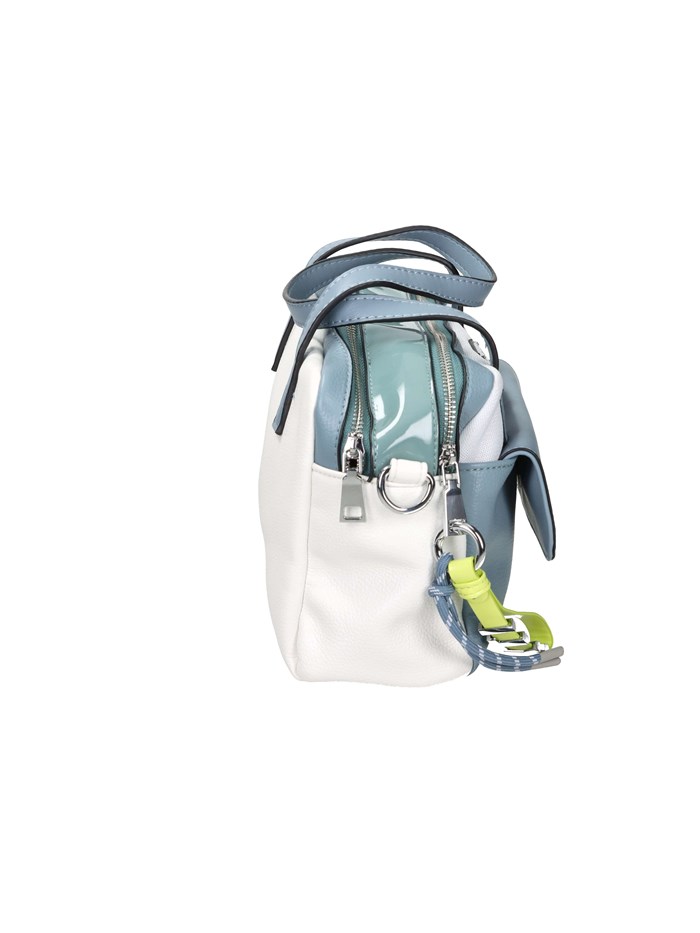 BORSA A MANO 184401 BIANCO/CELESTE