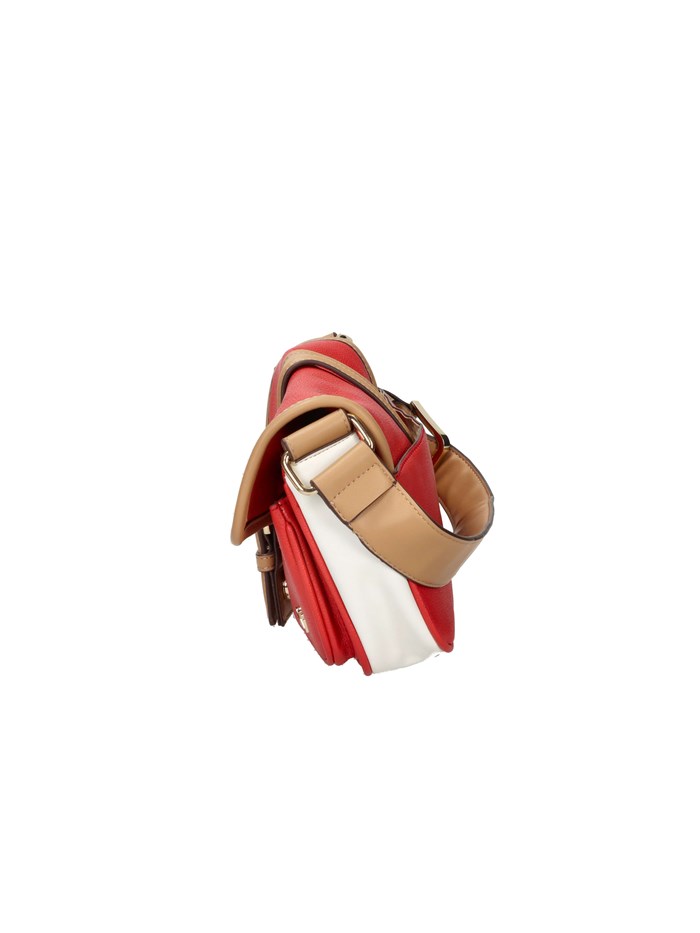 BORSA A SPALLA 184431 BIANCO/ROSSO