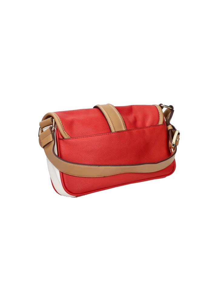 BORSA A SPALLA 184431 BIANCO/ROSSO