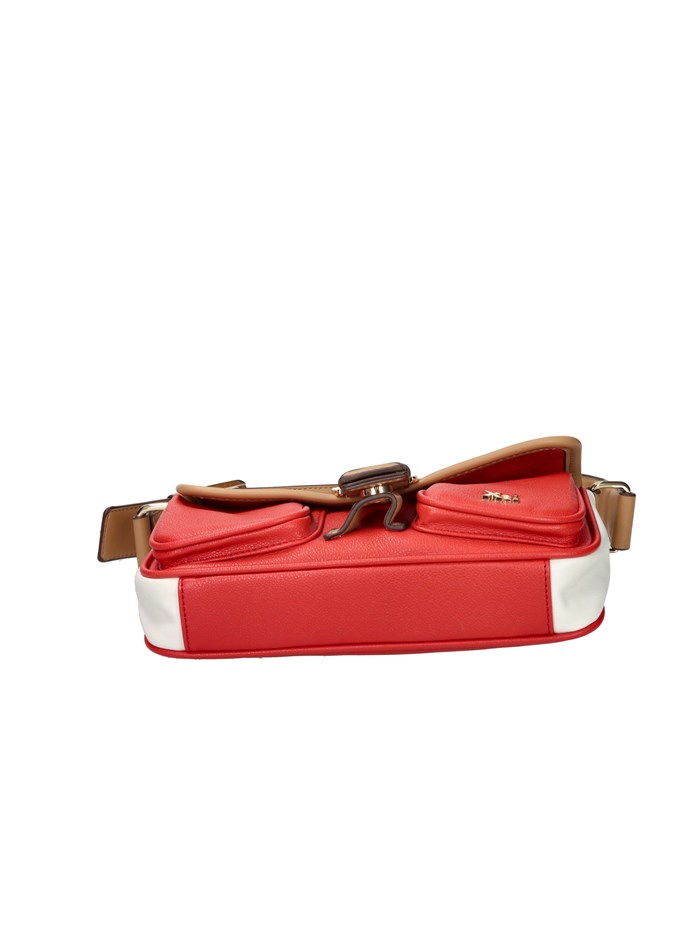 BORSA A SPALLA 184431 BIANCO/ROSSO