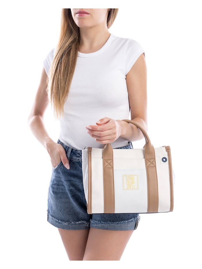 BORSA A MANO 183261 BIANCO/BEIGE