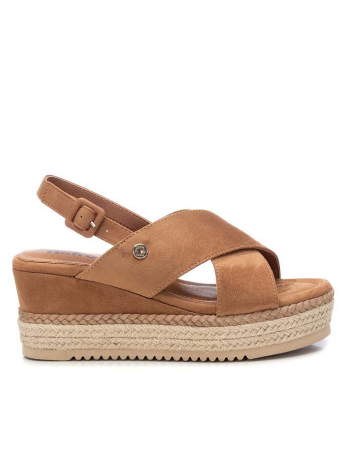 SANDALI CON ZEPPA 172662 CUOIO