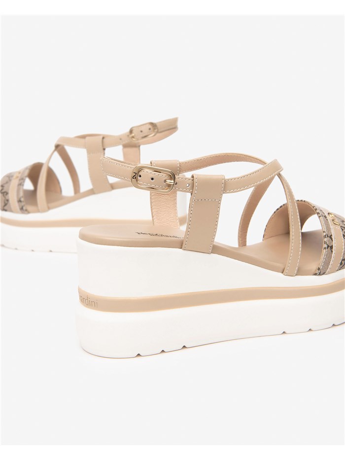 SANDALI CON ZEPPA E513512D BEIGE