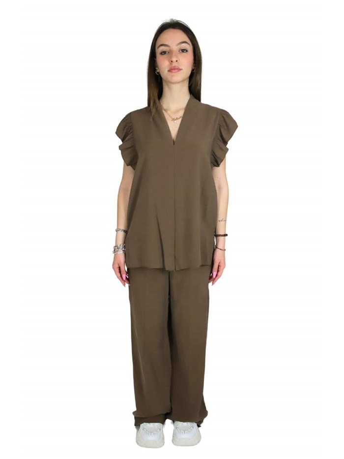 BLUSA DKE8630 MARRONE