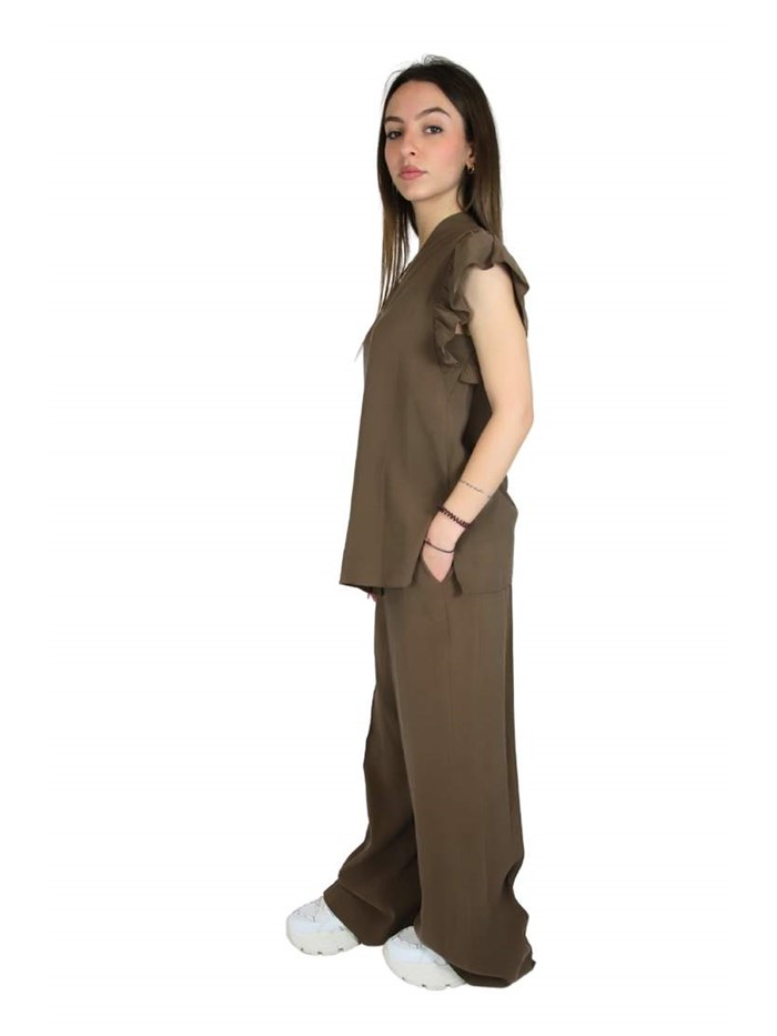 BLUSA DKE8630 MARRONE