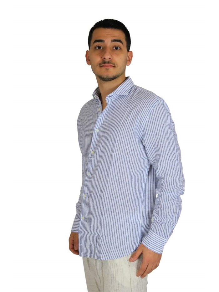 CAMICIA 25S02CA BIANCO/AZZURRO