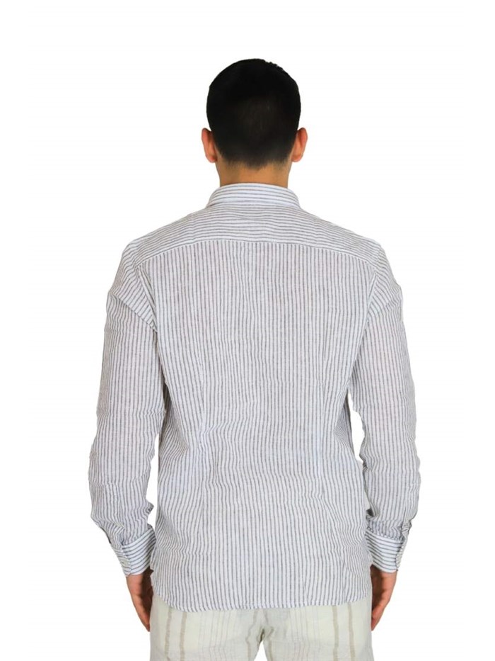 CAMICIA 25S02CA BIANCO/MARRONE