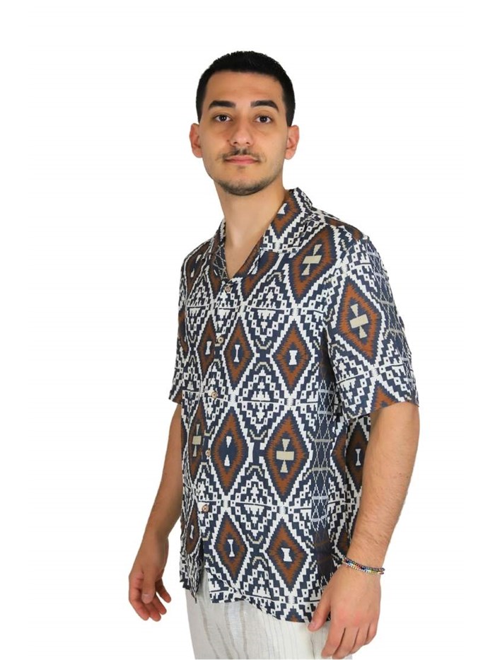 CAMICIA 25S14CA BEIGE/BLU