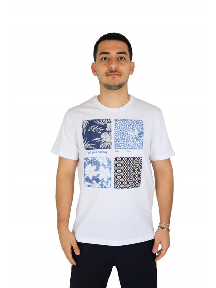 T-SHIRT 25S13TG BIANCO/BLU