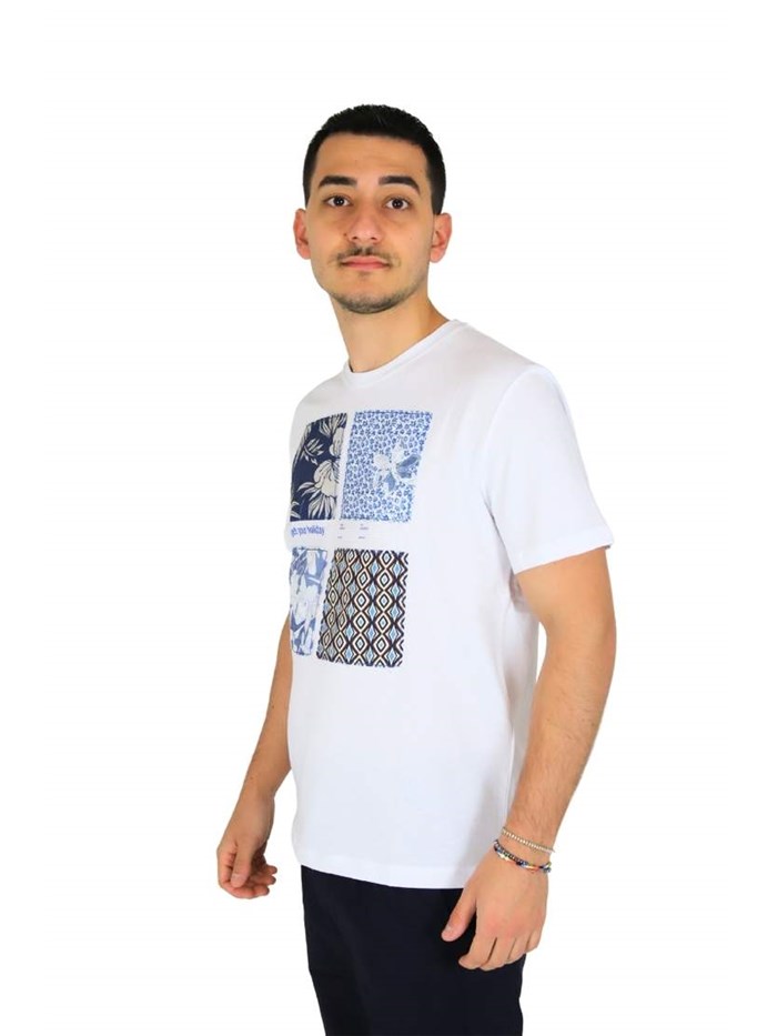 T-SHIRT 25S13TG BIANCO/BLU