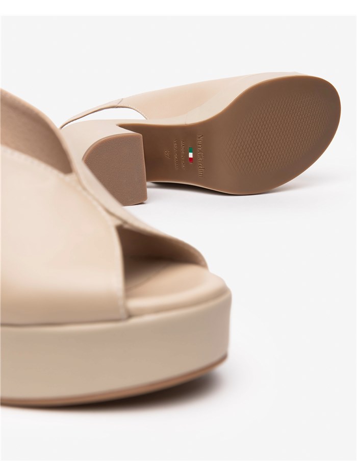 SANDALI CON TACCO E513645D BEIGE