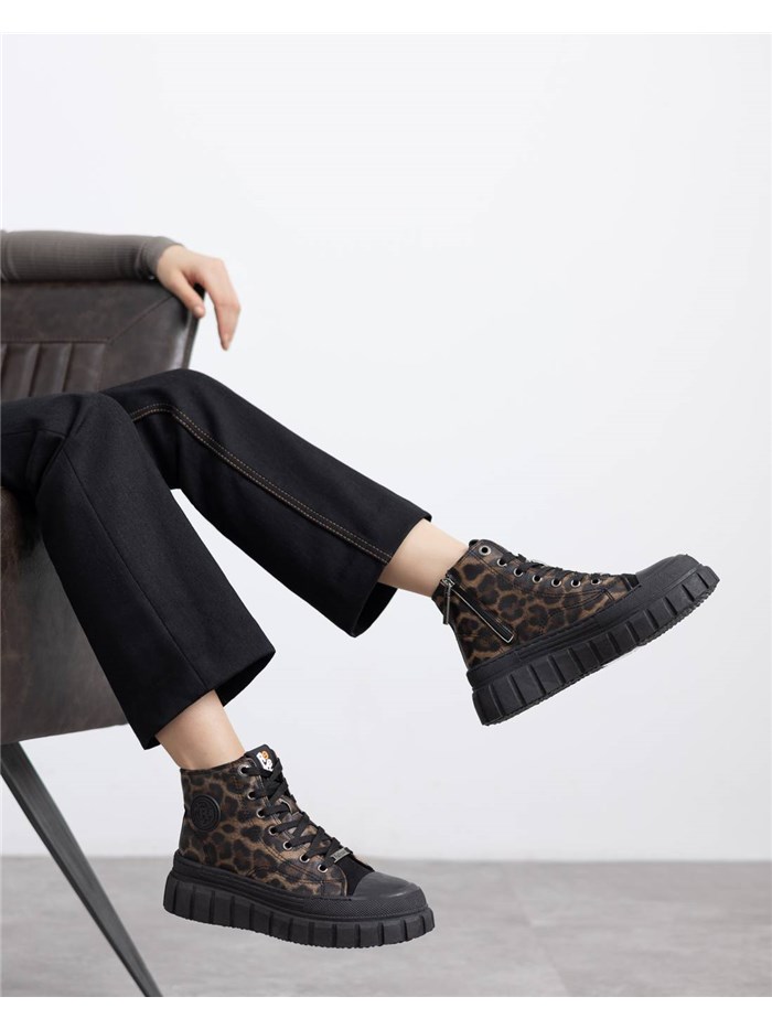 SNEAKERS ALTA 173076 NERO/MARRONE