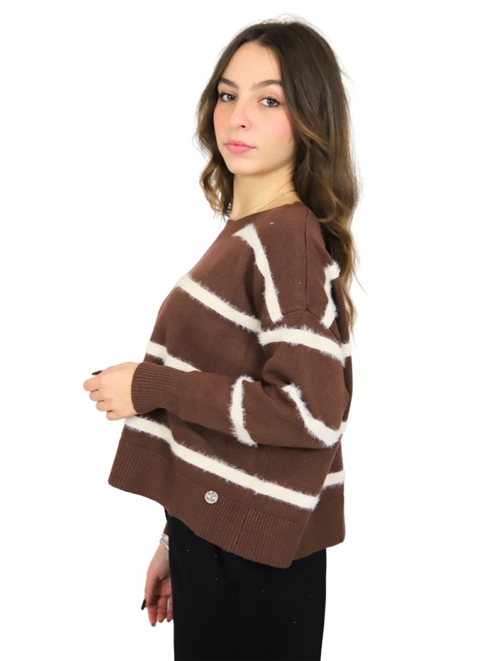 MAGLIA DT00107 MARRONE