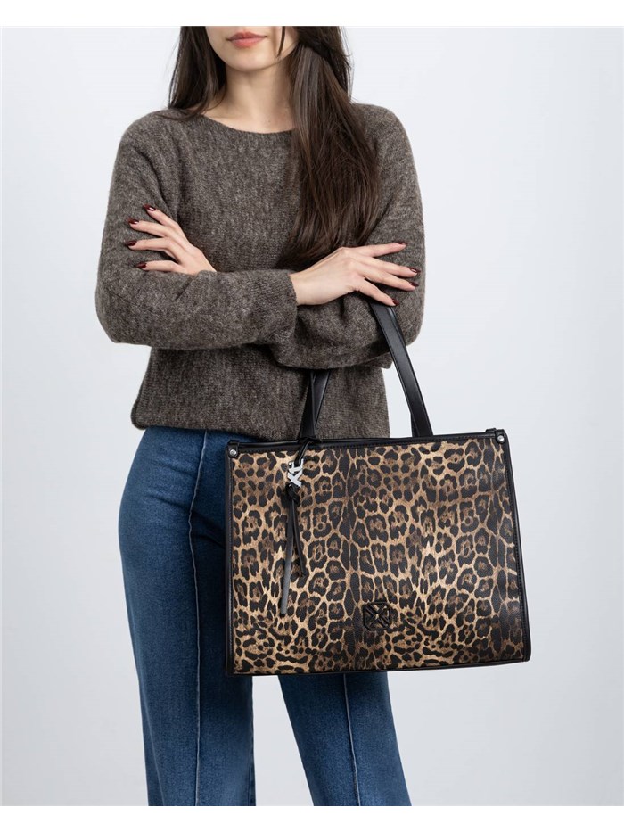 BORSA A SPALLA 184485 LEOPARDATO