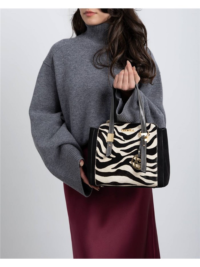 BORSA A MANO 186184 NERO/BIANCO