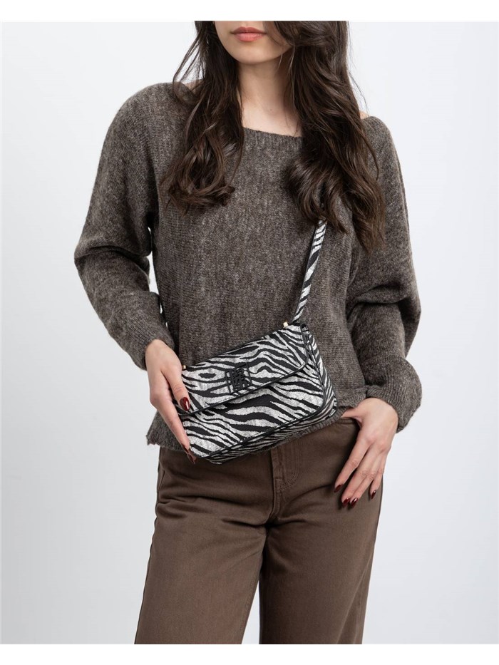 BORSA A SPALLA 183332 BIANCO/NERO