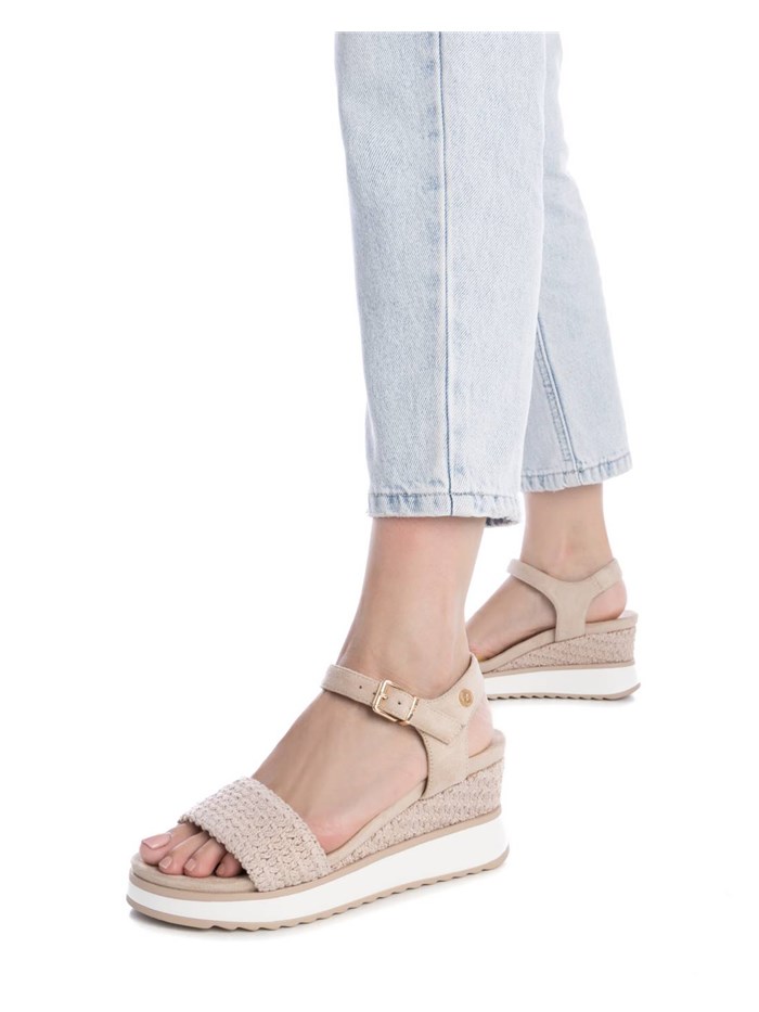 SANDALI CON ZEPPA 143857 BEIGE