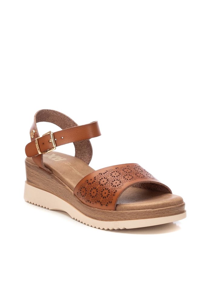 SANDALI CON ZEPPA 143850 CUOIO