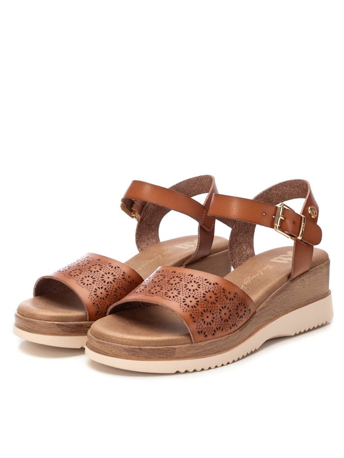 SANDALI CON ZEPPA 143850 CUOIO