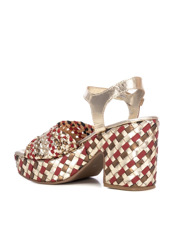 SANDALI CON TACCO 162224 PLATINO