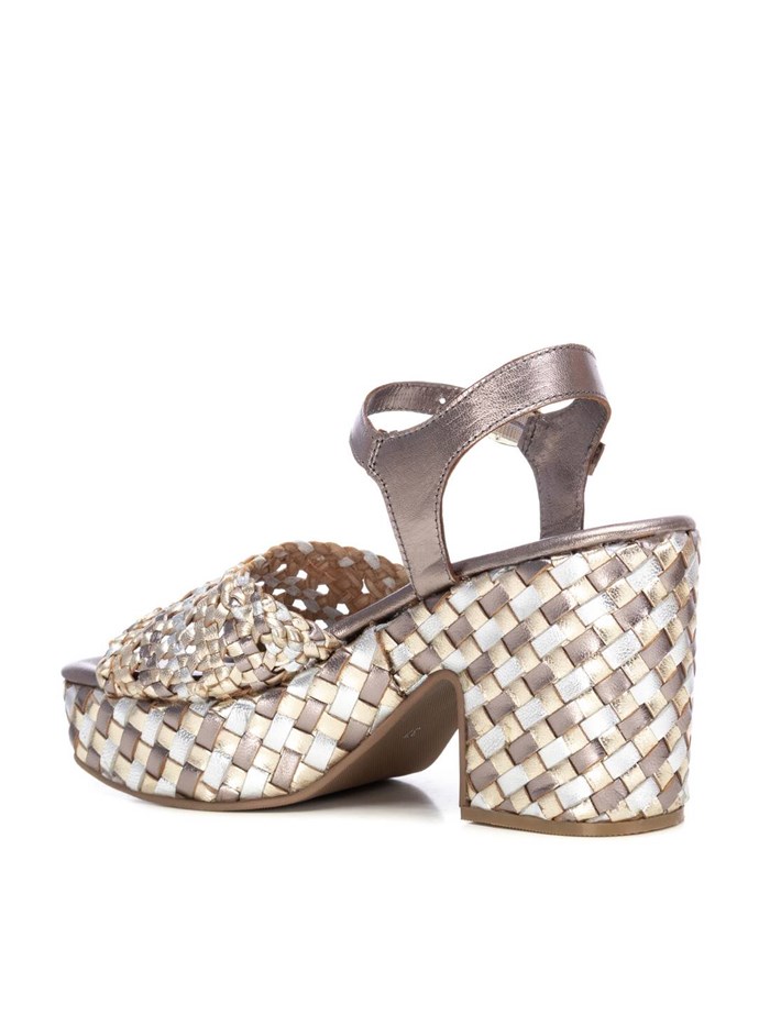 SANDALI CON TACCO 162224 ARGENTO/ORO