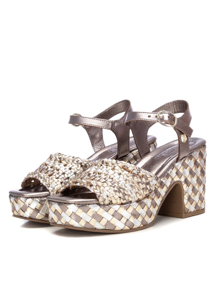 SANDALI CON TACCO 162224 ARGENTO/ORO