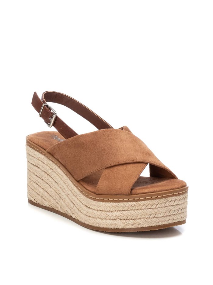 SANDALI CON ZEPPA 172579 CAMMELLO