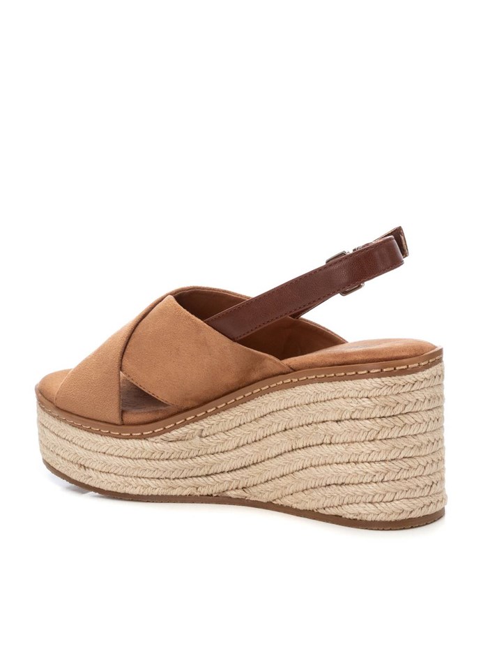 SANDALI CON ZEPPA 172579 CAMMELLO