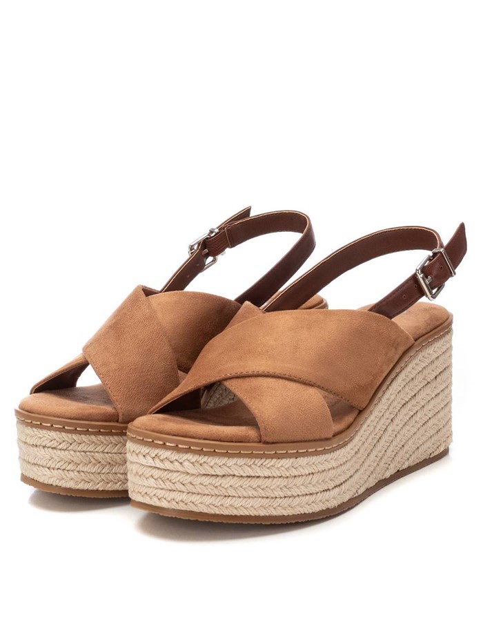SANDALI CON ZEPPA 172579 CAMMELLO