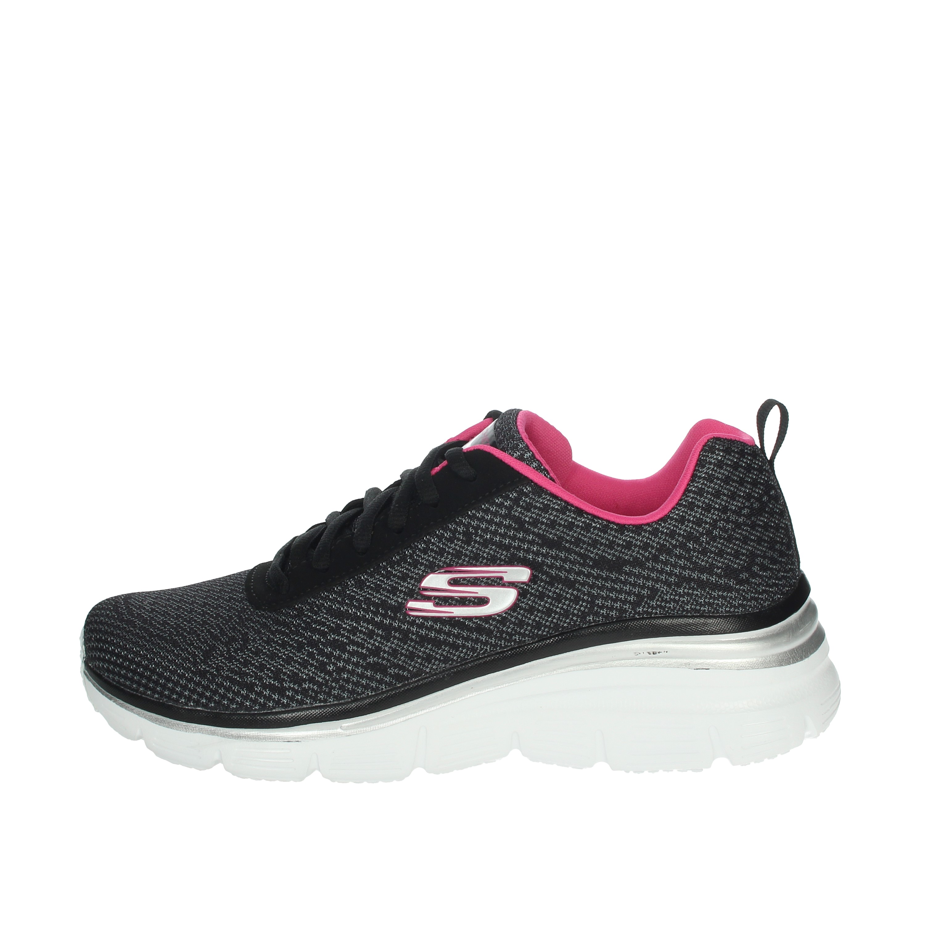 SNEAKERS BASSA 12719 NERO/FUXIA