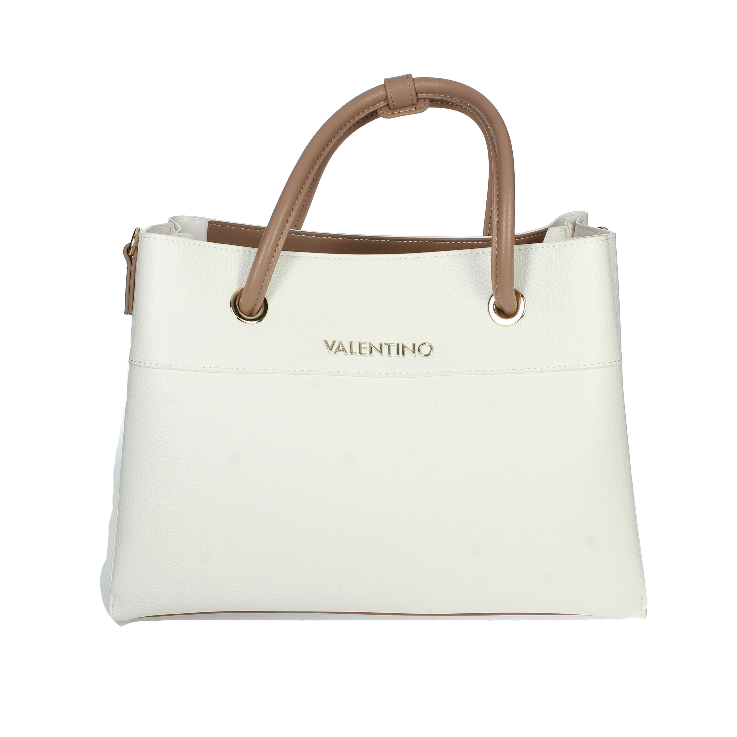 BORSA A MANO VBS5A802 BIANCO/CUOIO