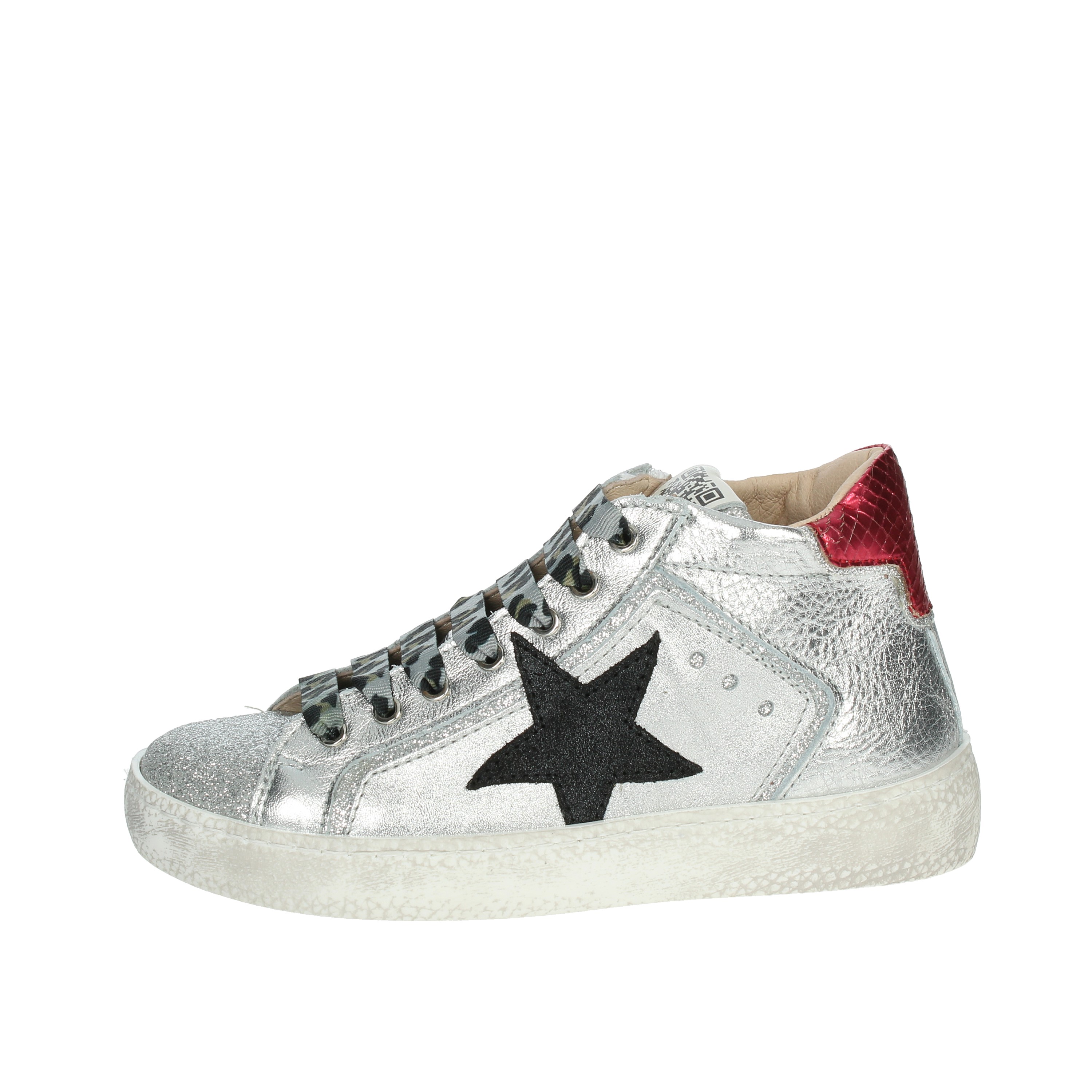 SNEAKERS BASSA C7708 ARGENTO