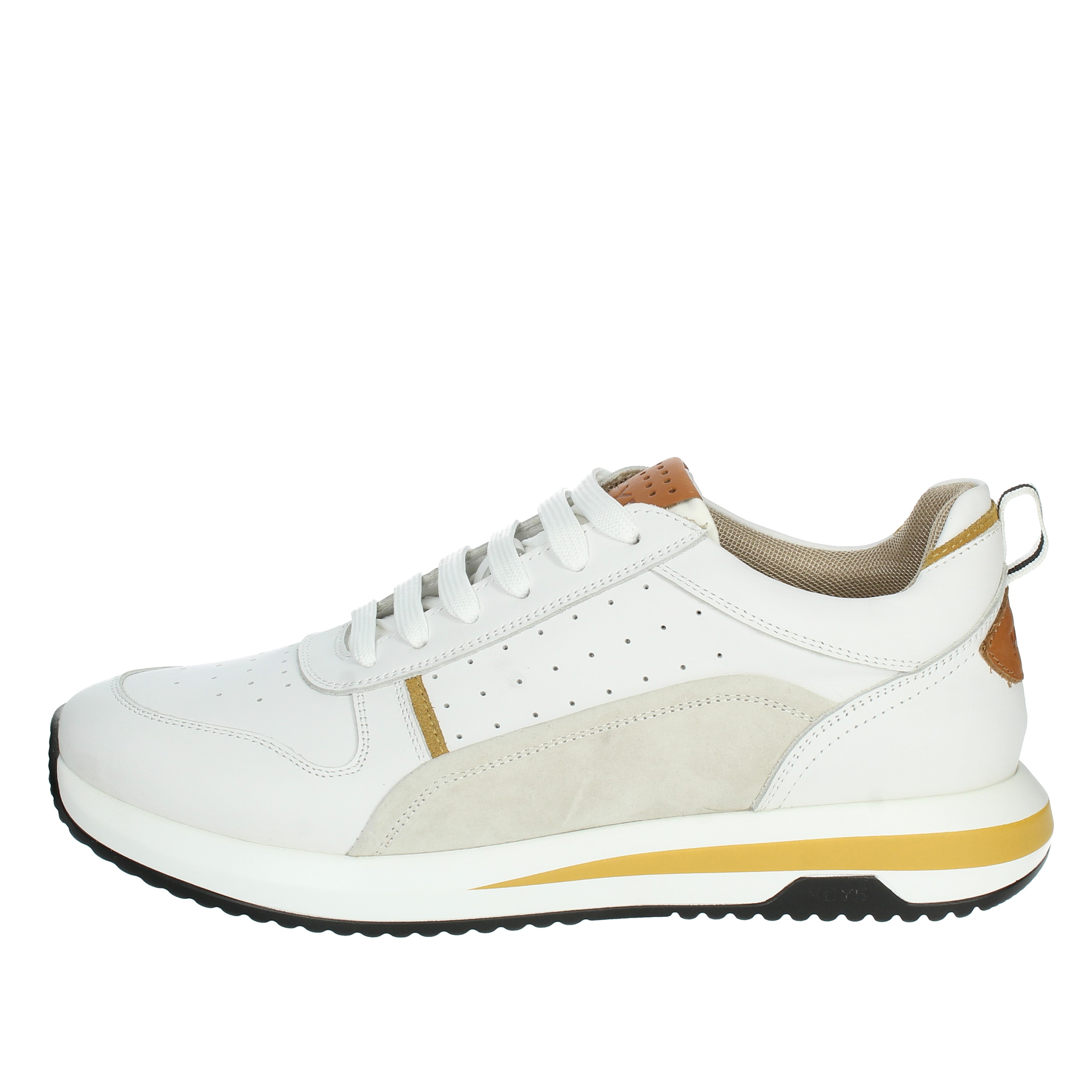 SNEAKERS BASSA K-9270 BIANCO/CUOIO