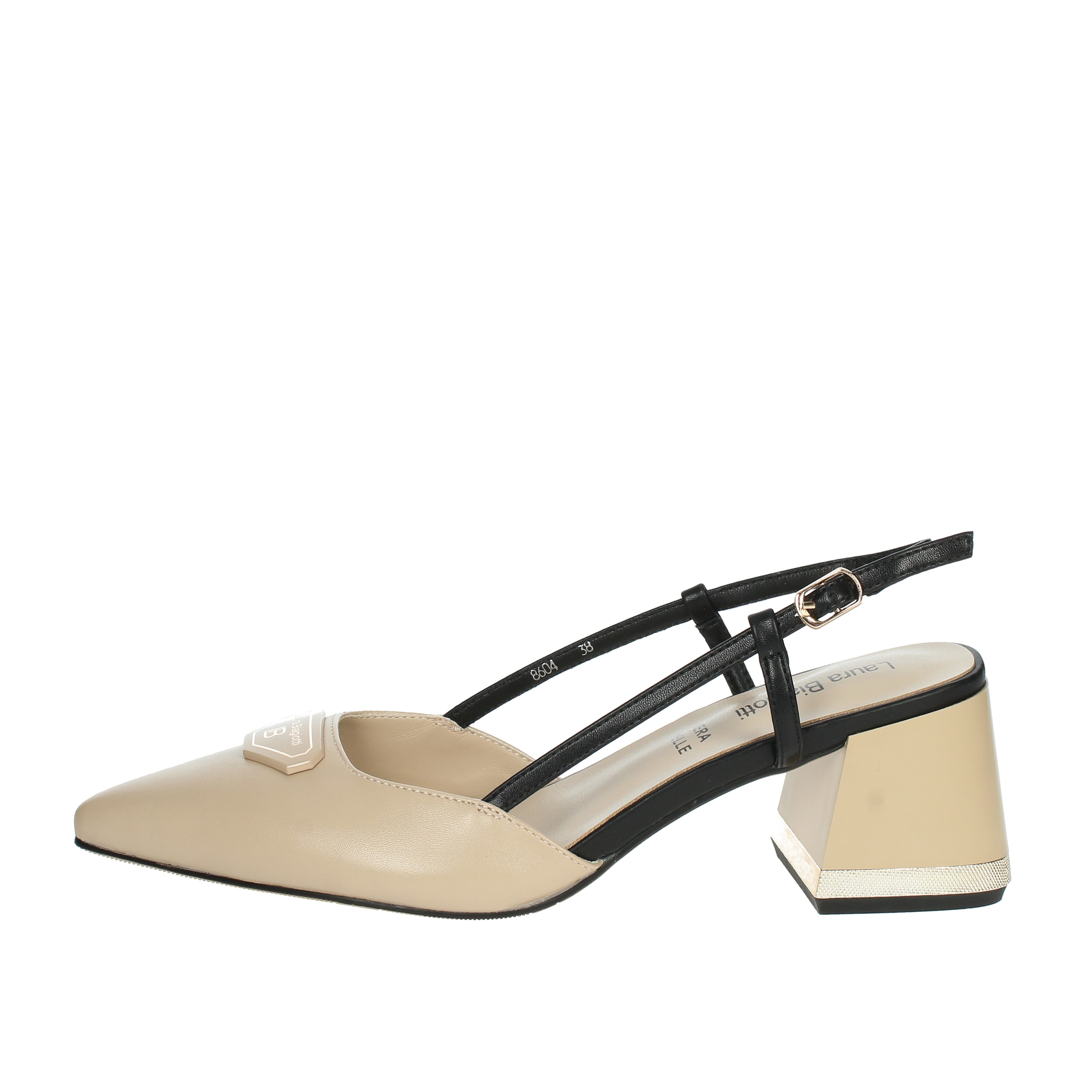 SLINGBACK 8604 BEIGE/NERO