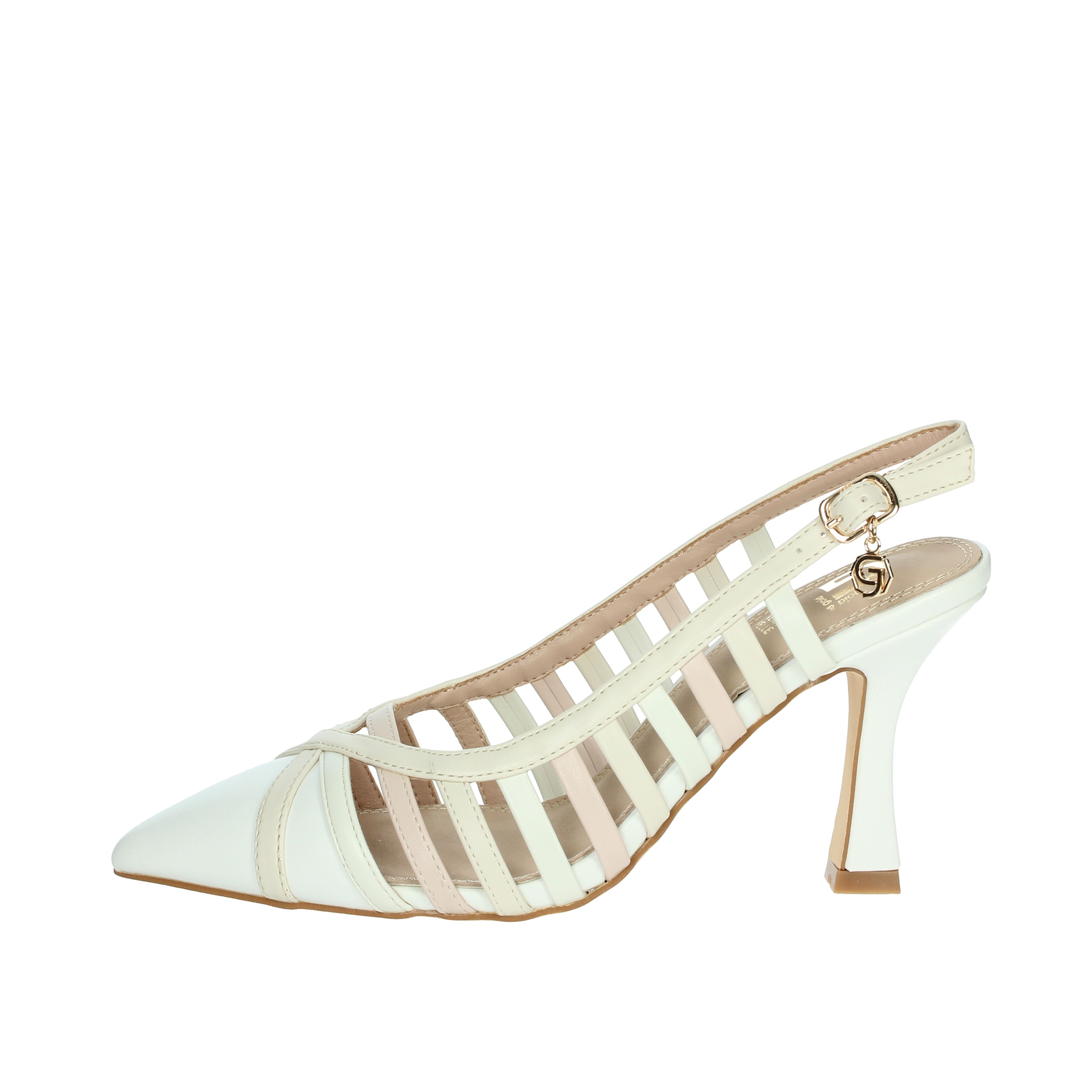 SLINGBACK GD63 BIANCO/BEIGE